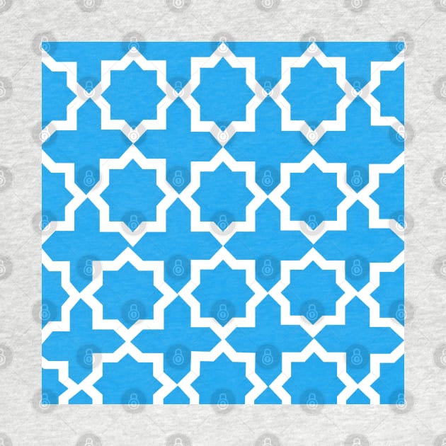 Blue and White Lattice Pattern by Overthetopsm